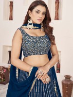 Royal Blue Georgette Lehenga Choli